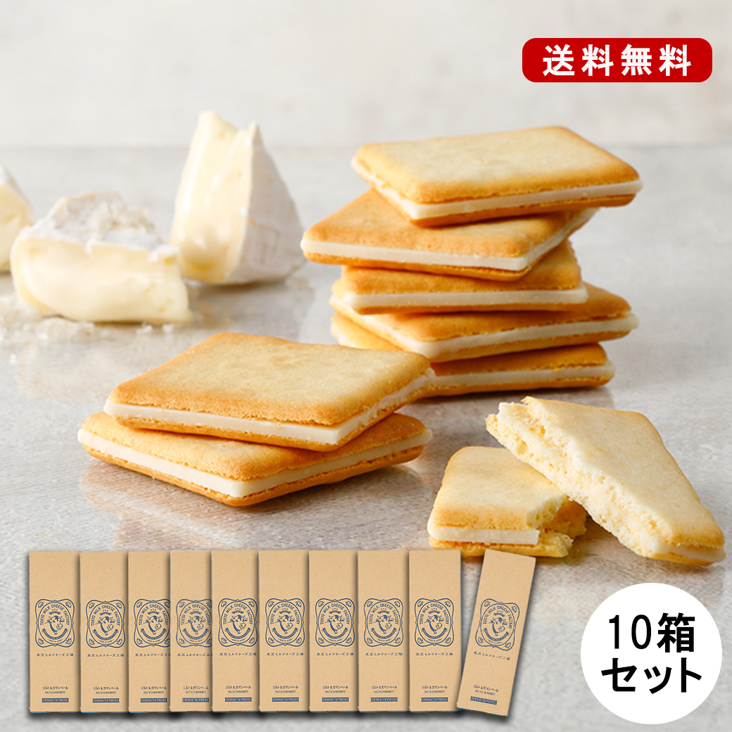【送料無料】ソルト＆カマンベールクッキー10枚入 10箱セット